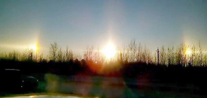 ظاهر شدن سه خورشید