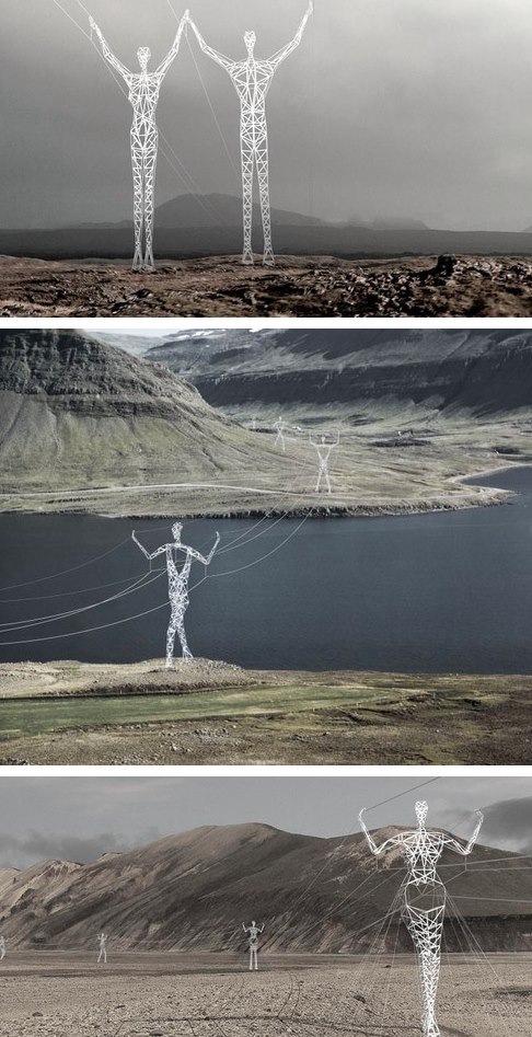 دکل های غول پیکر برق