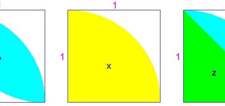 معمای ریاضی: مساحت قسمت رنگی را بیابید.