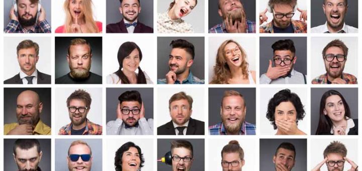 حالات مختلف چهره