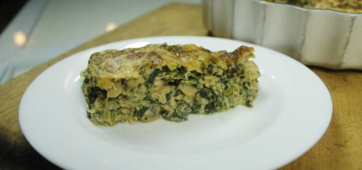 سوفله سالمون و اسفناج