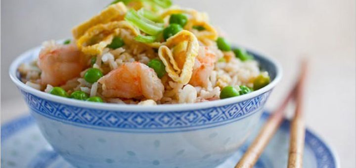 ميگوپلو با نخود فرنگي