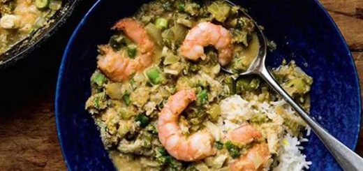 خرچنگ پخته و میگو