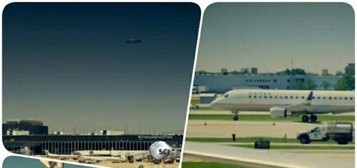 بشقاب پرنده در فرودگاه شیکاگو