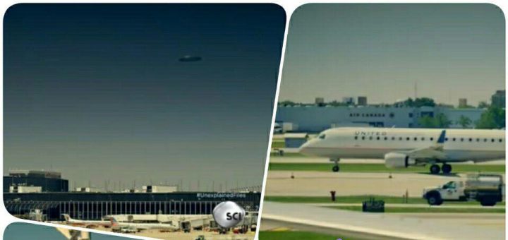 بشقاب پرنده در فرودگاه شیکاگو