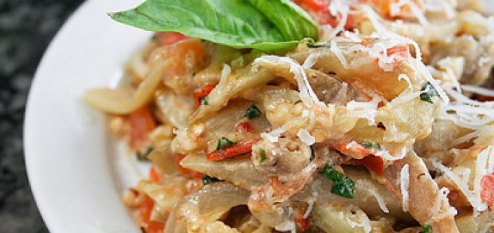 پاستا و بادمجان