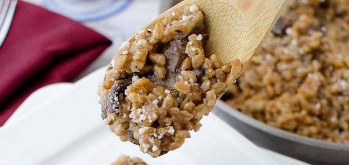 ریزوتو فارو با قارچ