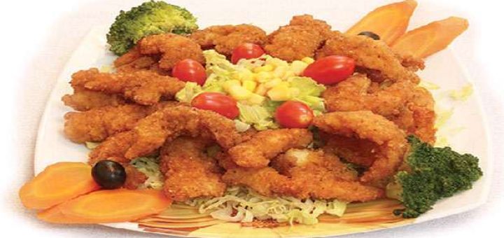 میگو سوخاری با اسفناج