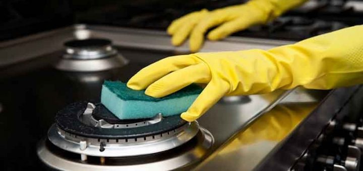 تمیز کردن اجاق گاز