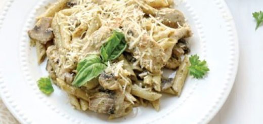 پاستای خوشمزه‌ی مرغ با خامه و لیمو