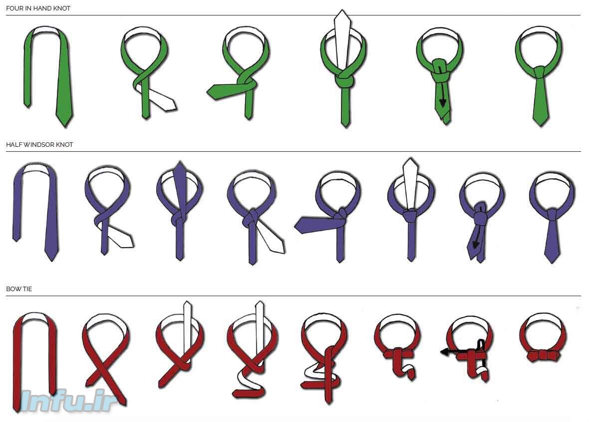چگونه کراوات را گره بزنیم؟