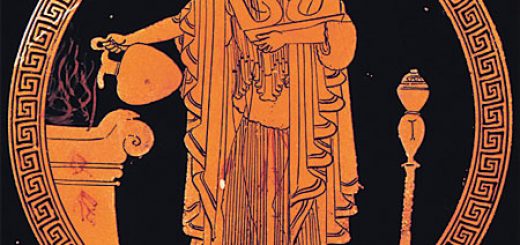 کاهنه تصویر شده توسط هنرمند یونان باستان