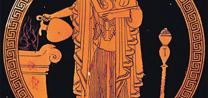 کاهنه تصویر شده توسط هنرمند یونان باستان