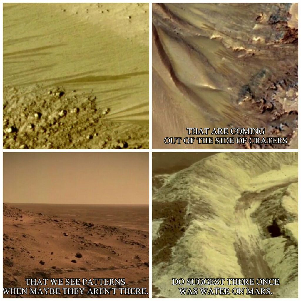 شواهد وجود آب در گذشته و حال مریخ.