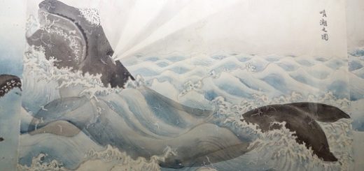 نقاشی قدیمی از یک وال در موزه ملی ژاپن