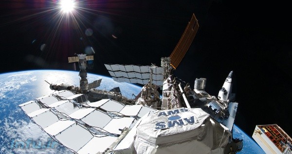 عکس کمنظیر ران گاران از نمای سرتاسری ایستگاه فضایی بینالمللی.