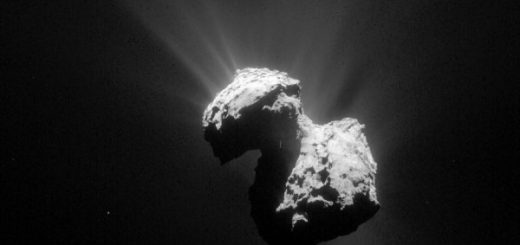 دورنمایی از هسته دنباله‌دار 67-پی، از دید مدارگرد روزتا