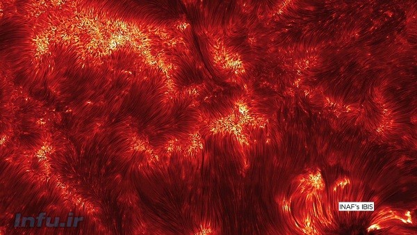 سیخک‌های خورشیدی از دید فضاپیمای IRIS، متعلق به سازمان فضایی ایالات متحده (ناسا)