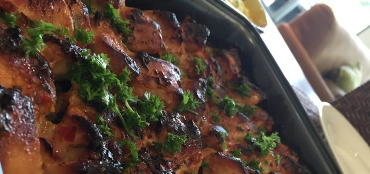 مرغ تند شیرین کباب شده