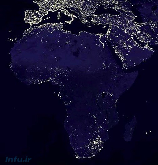 بخش بزرگی از قاره آفریقا همچنان از برق محروم است.