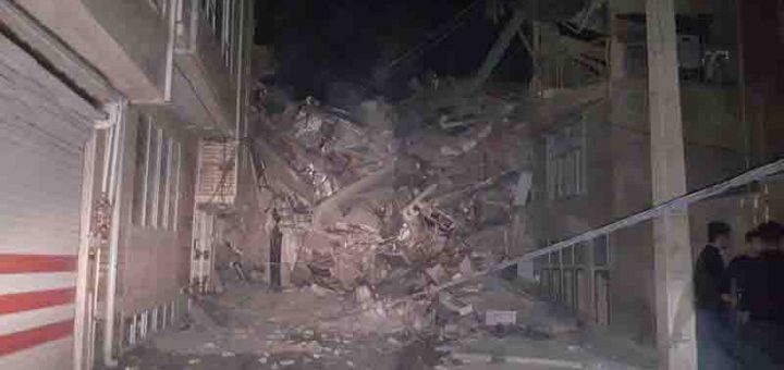 یکی ازکوجه های جوانرود پس از زلزله