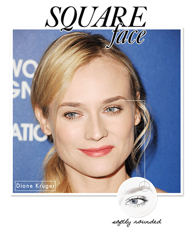 ابرو مناسب شکل صورت,صورت مربعی