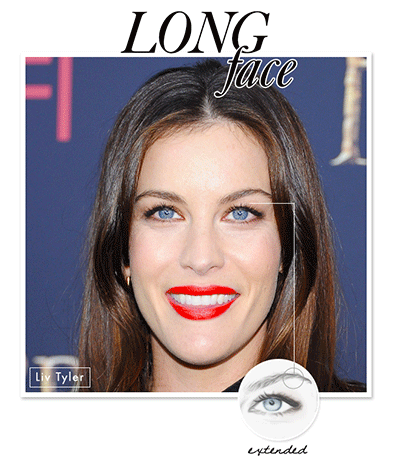 ابرو مناسب شکل صورت,صورت کشیده