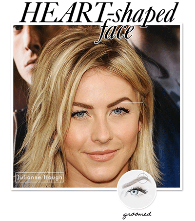 ابرو مناسب شکل صورت,صورت قلبی