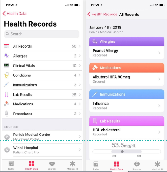  ثبت اطلاعات سلامتی با کمک Health Records