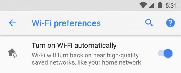 روشن کردن وای فای به طور اتوماتیک