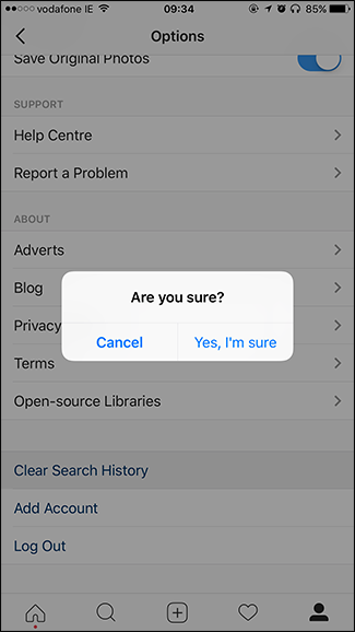 Clear Search History”