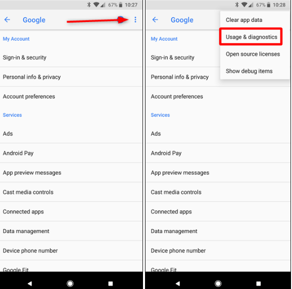 چگونه قابلیت Usage & Diagnostics را غیرفعال کنیم؟
