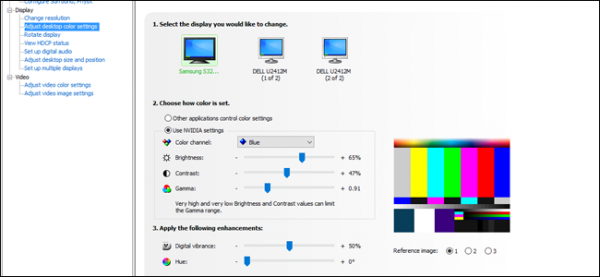 تنظیمات آداپتور گرافیک