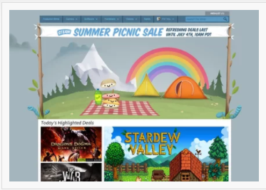 دیدن حراج‌ها در استیم