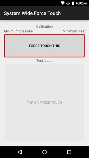 System Wide Force Touch