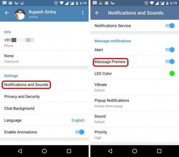 آموزش تصویری تنظیمات تلگرام