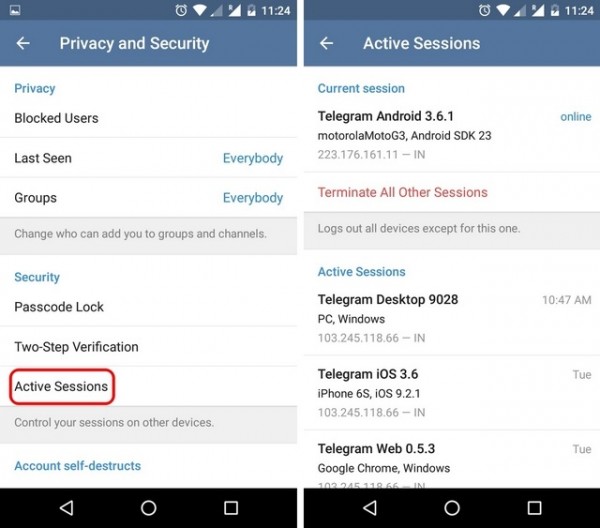 آموزش تصویری تنظیمات تلگرام
