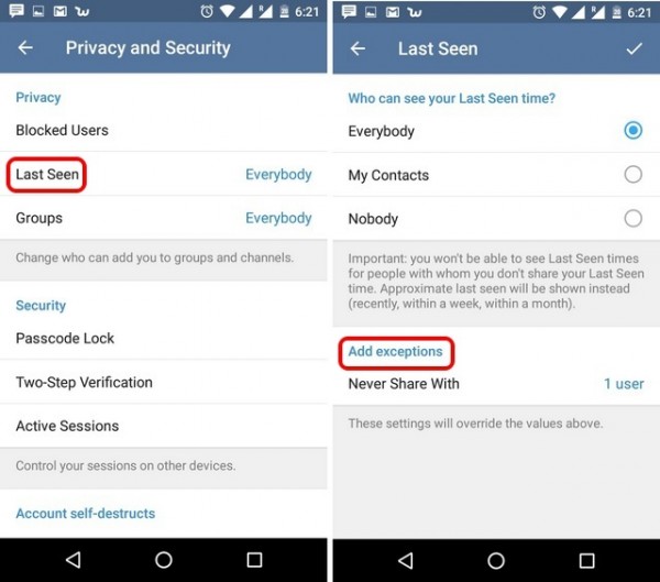 آموزش تصویری تنظیمات تلگرام