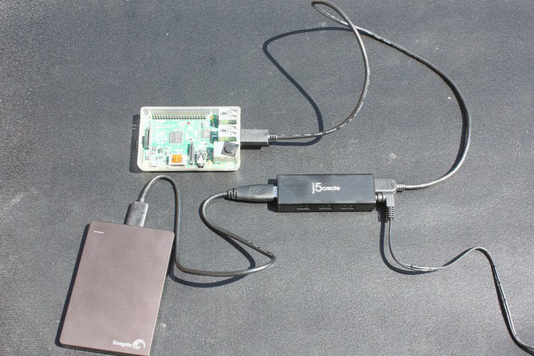 هارد اکسترنال به رزبری