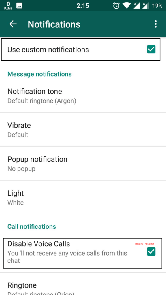 custom notifications