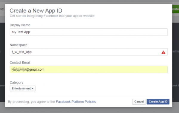 ساخت اپلیکیشن فیسبوک