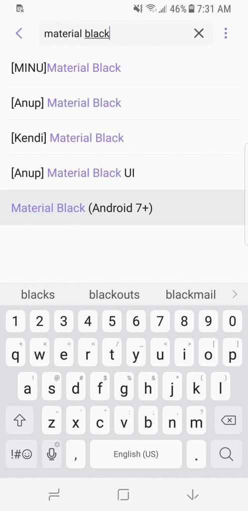 استفاده از تم تاریک در گلکسی اس 8
