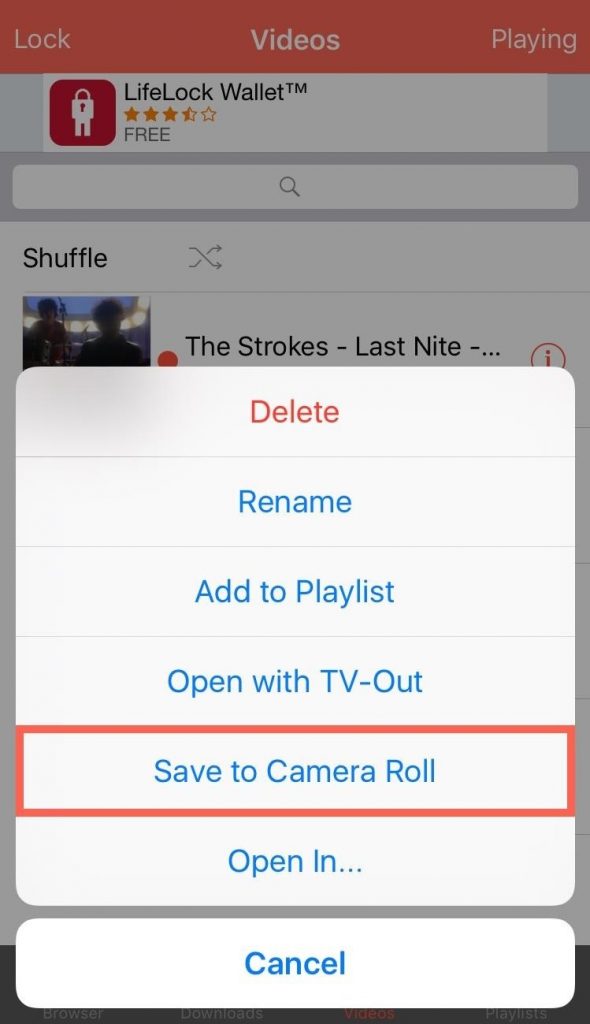 Save to Camera Roll