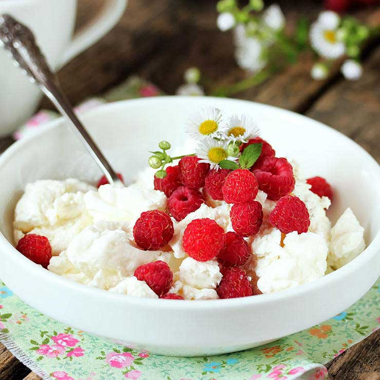 برای رفع گرسنگی چه بخوریم,سیر شدن,پنیر کلبه