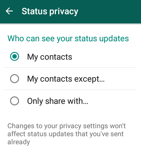Status Privacy