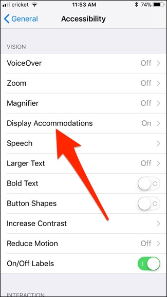 Display Accommodations
