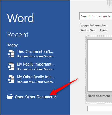 Open Other Documents