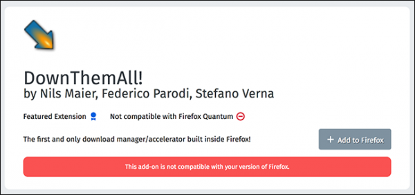 افزونه های فایرفاکس در نسخه کوانتوم 