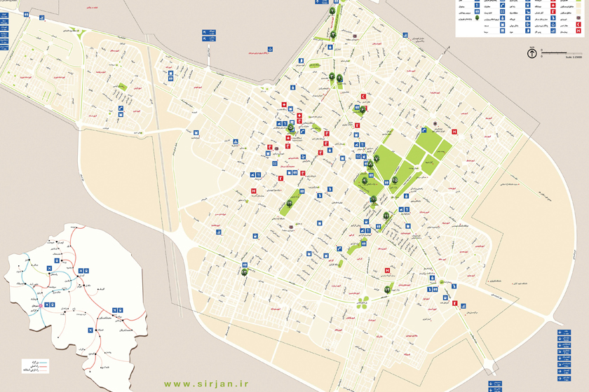 نقشه سیرجان