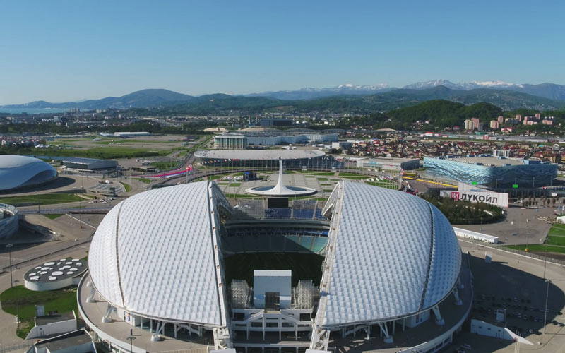 نمای بیرونی ورزشگاه فیشت